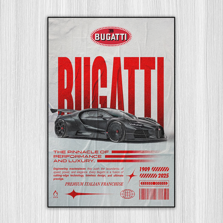 راگ طرح ماشین bugatti chiron por sport