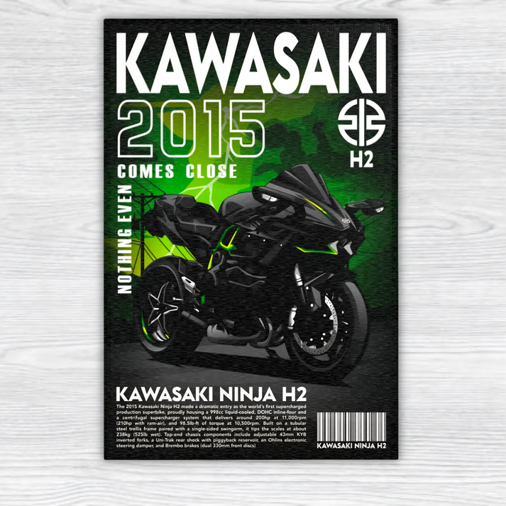 فرش موتور طرح kawasaki ninja h2