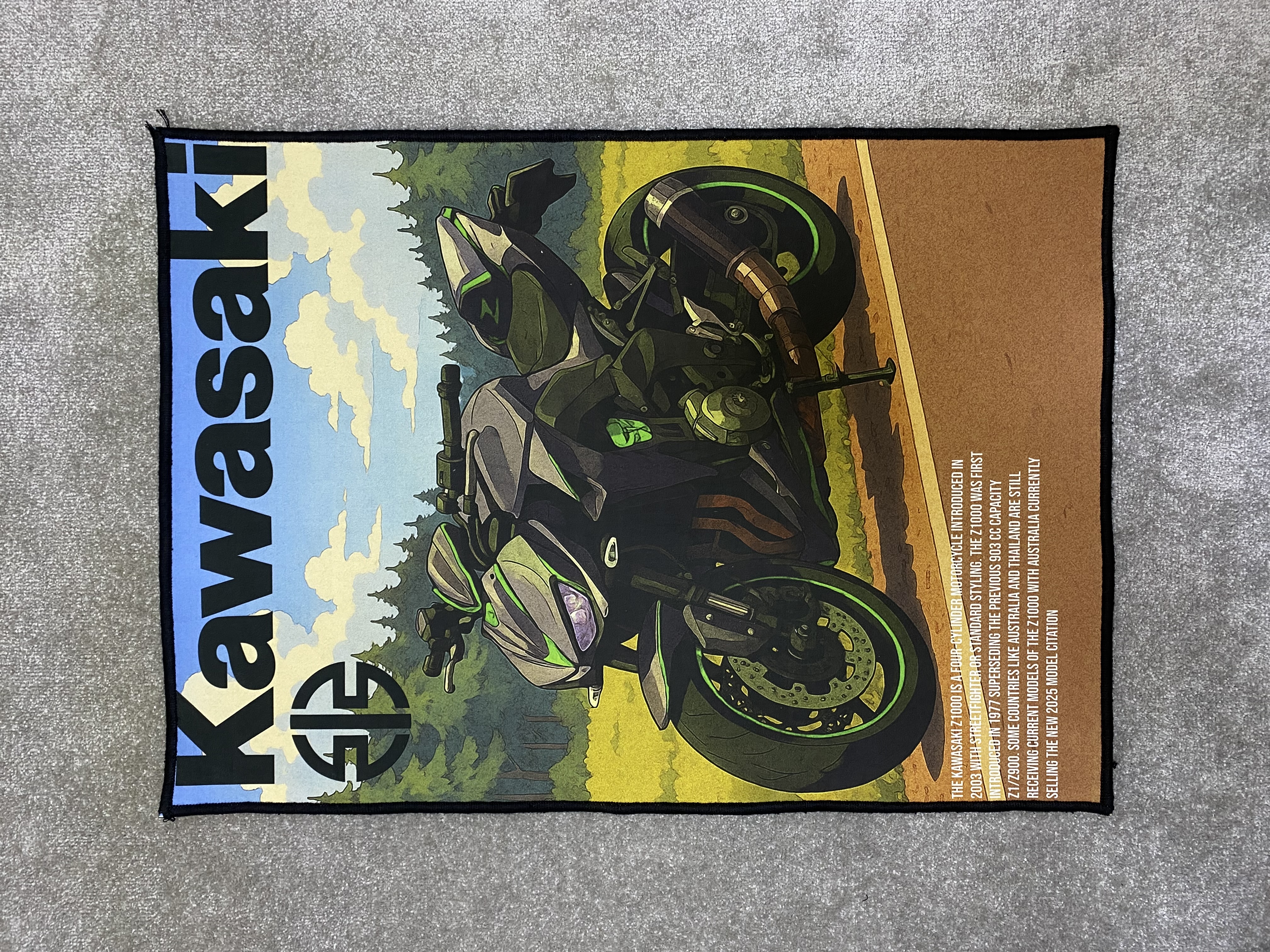 فرش موتور طرح Kawasaki z1000