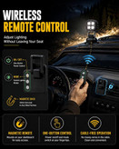 پروژکتر آفرودی led قابل تنظیم با ریموت کنترل بی سیم و پایه آهنربایی